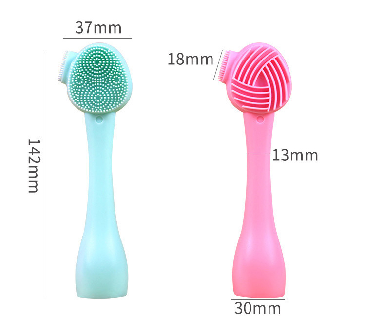 Soft Silicone Facial Cleansing Brush Face Skincare Scrubber Handheld Face Scrubber for Deep Gentle Exfoliating