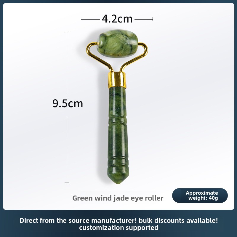 Xiuyu Jade Single-head Facial and Eye Massage Roller Beauty Instrument with Customizable Logo