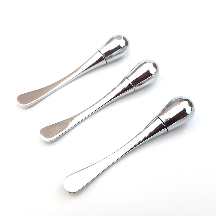Premium Silver Eye Cream Spatula for Makeup Application Dual Use Silver Eye Cream Scoop and Makeup Applicator