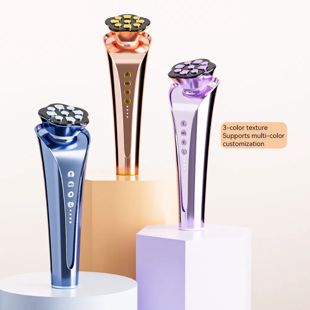Facial Rejuvenation EMS Microcurrent LED Red Light Therapy Beauty Device