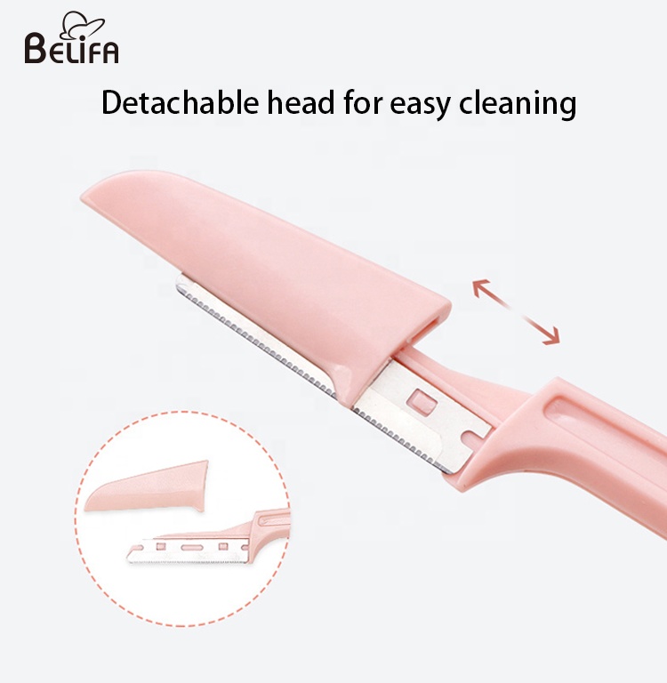 3pcs/set Exfoliating Dermaplaning Tool Facial Hair Remover Eye Brow Shaper Shaver Blade Foldable Eyebrow razor Trimmer