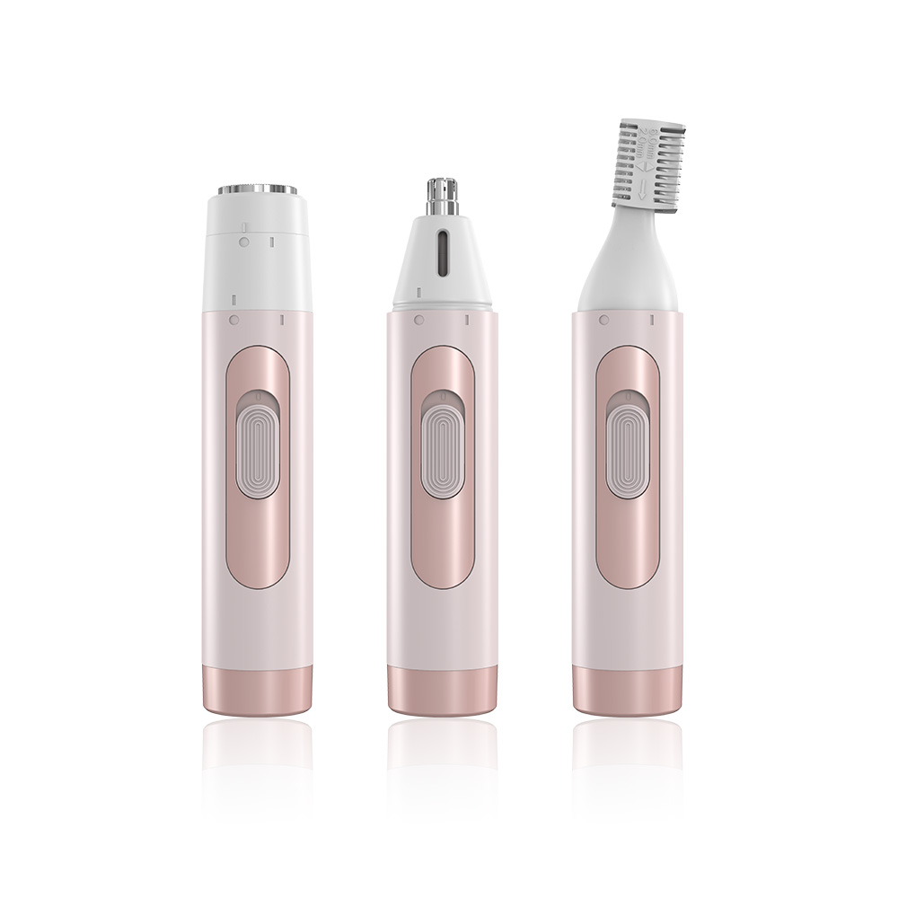 Pain-Free Electric Facial Hair and Eyebrow Trimmer Ladies Epilator for Nose Ear Face for Home or RV Use Battery Powered