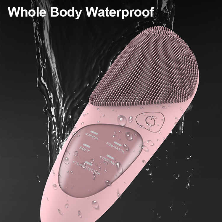 Beauty Rechargeable Hand Held Ultrasonic Silicone Face Scrubber with Exfoliators for Facial Cleansing