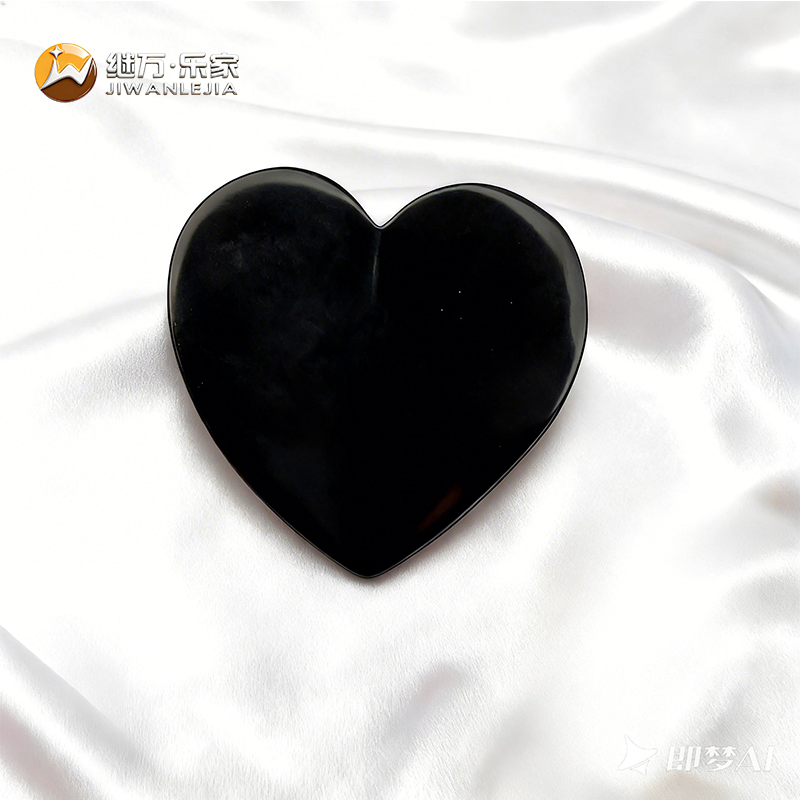 Jiwan Lejia New Arrival Beauty Gift Heart Shape 3D Gua Sha Bian Black Gua Sha Facial Massage Tools Black Spike Heart Shape 3D Guasha Stone Tools