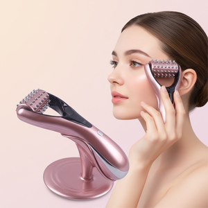 EMS Microneedle Roller Spoon ABS Face Slimming Device Facial Massage Stick Cream Spoon 3D Face Roller