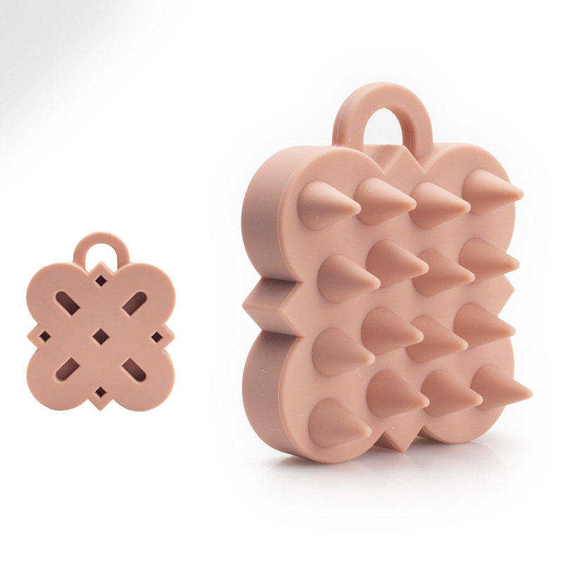 Dual-Use Dry &amp; Wet Silicone Scalp Massage Shampoo Brush