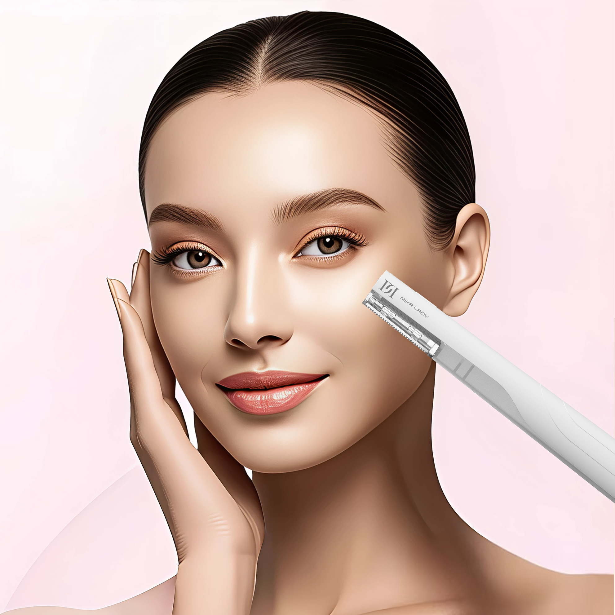 New Product Women Home Electric LED Smart Lighting Smooth Facial Hair Removal Beauty Device Sonic Care Dermaplaner
