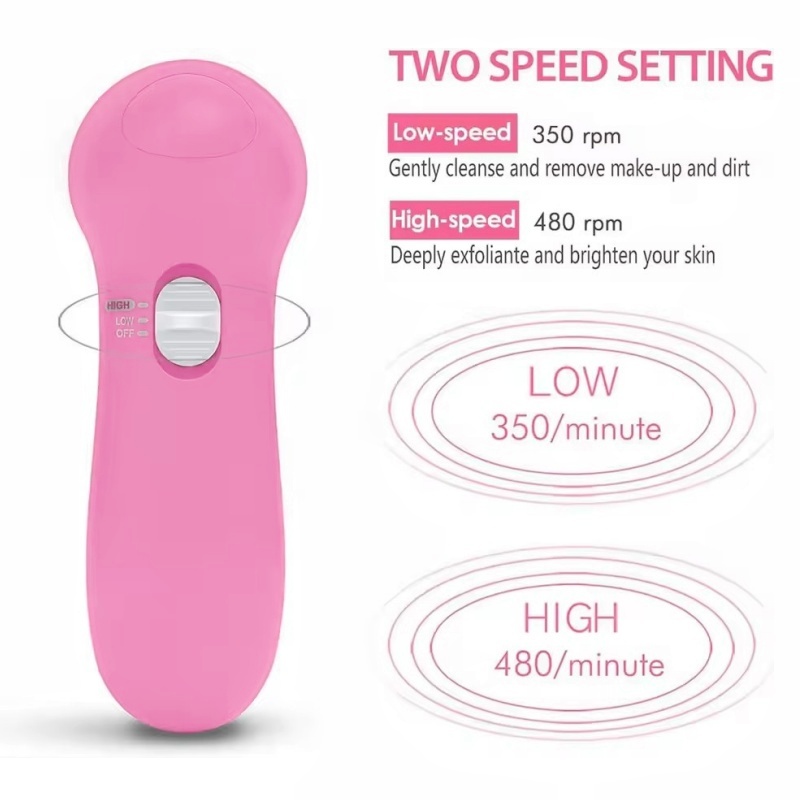 Electric Face Cleansing Machine 5 in 1 Face Cleaning Brush Deep Cleansing Skin Care Wrinkle Facial Exfoliating Brush