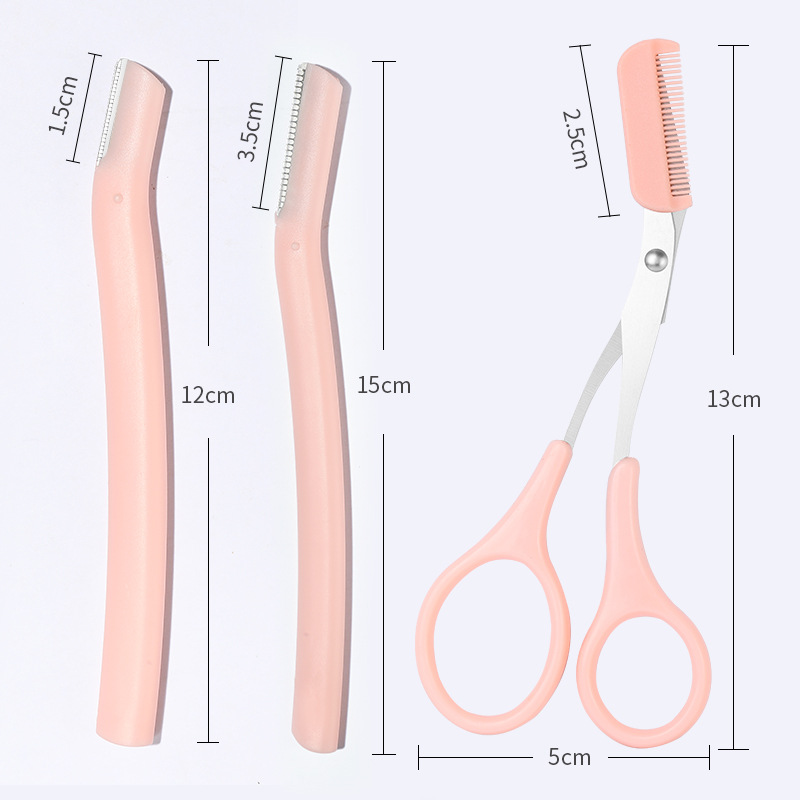 Custom Logo Eyebrow Trimmer with Dermaplaning Tools Exfoliating Facial Razor for Women and Men Hair Removal Blade