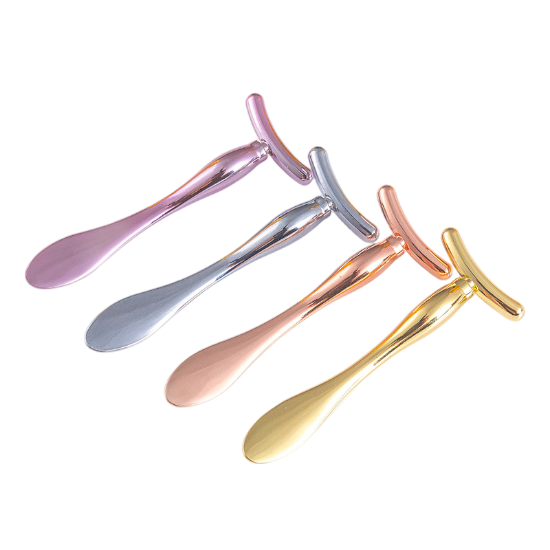 Zinc Alloy T-Shaped Facial Massage Cream Scoopversatile Mini Makeup Spatula for Effortless Cream Application