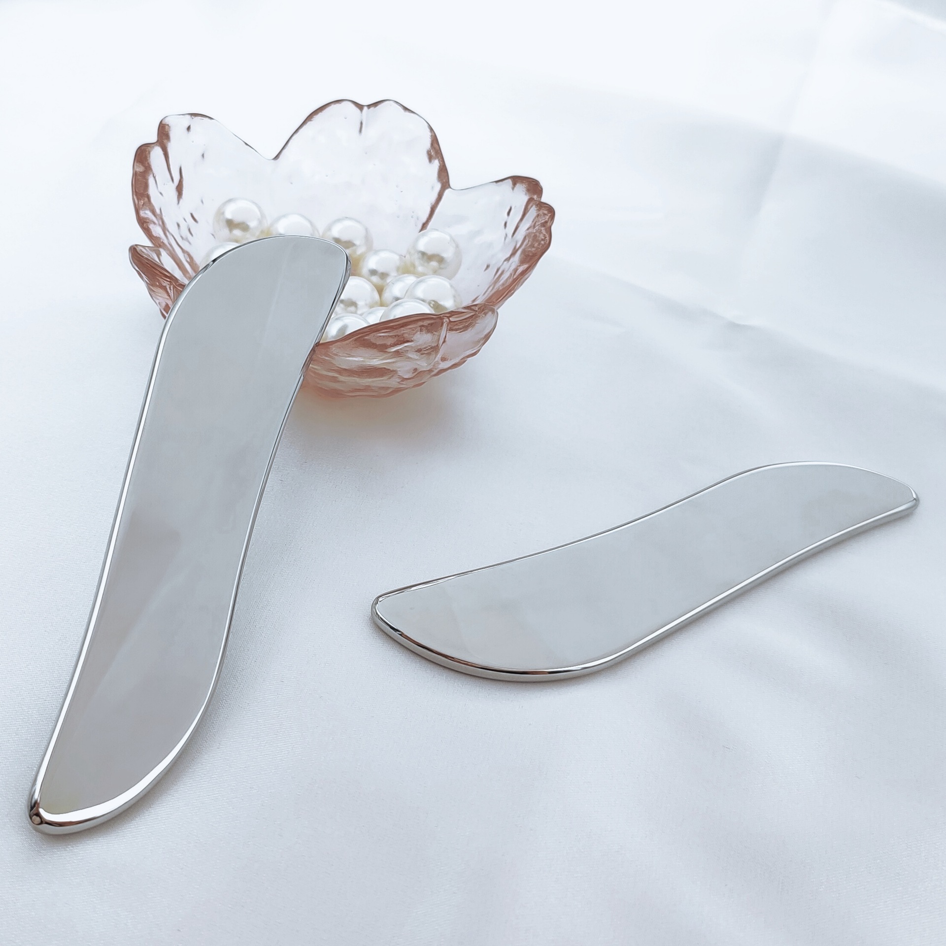 Hot Selling Stainless Steel Gua Sha Massage Tool Anti Puffiness Facial Lifting Tool OEM Custom