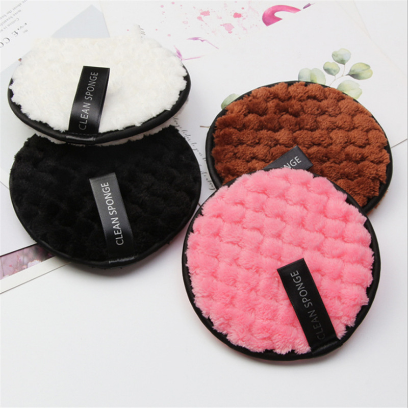 Private Label Wholesale Reusable Facial Makeup Remover Sponge Cleaning Pad Lazy Water Face Cleansing Puff