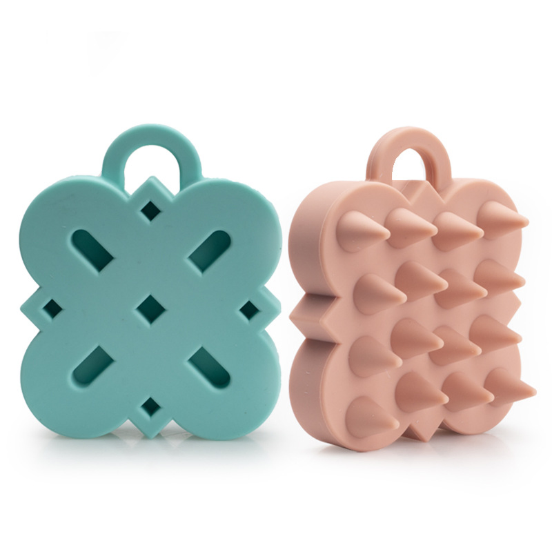 Dual-Use Dry &amp; Wet Silicone Scalp Massage Shampoo Brush