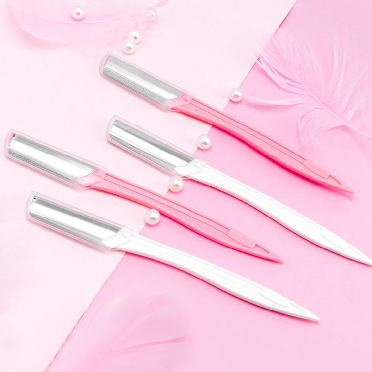 Facial Hair Remover Eye Brow Exfoliating Dermaplaning Tool Shaper Shaver Blade Foldable Eyebrow razor Trimmer Set