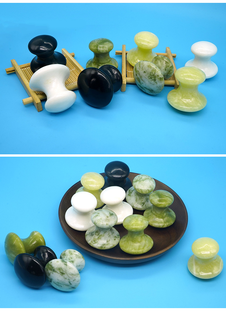 Mushroom Shape Rose Quartz Gua Sha Jade Eye Massage Facial Tool Face Lift Remove Wrinkles Massager
