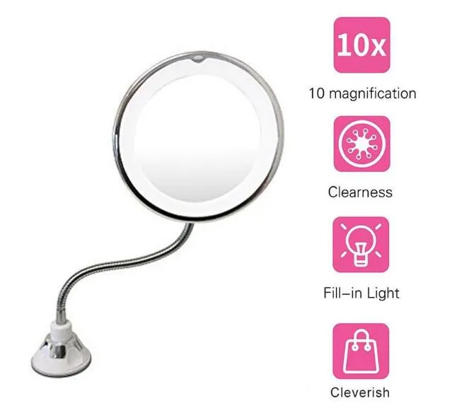 Versatile Suction Cup Mirror for Makeup Application and Touch-UPS