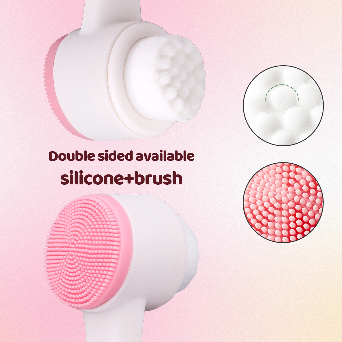 Double-sided Manual Cleaning Brush, Fine Bumps Can Deeply Clean Pores, Facial Massage Tools.