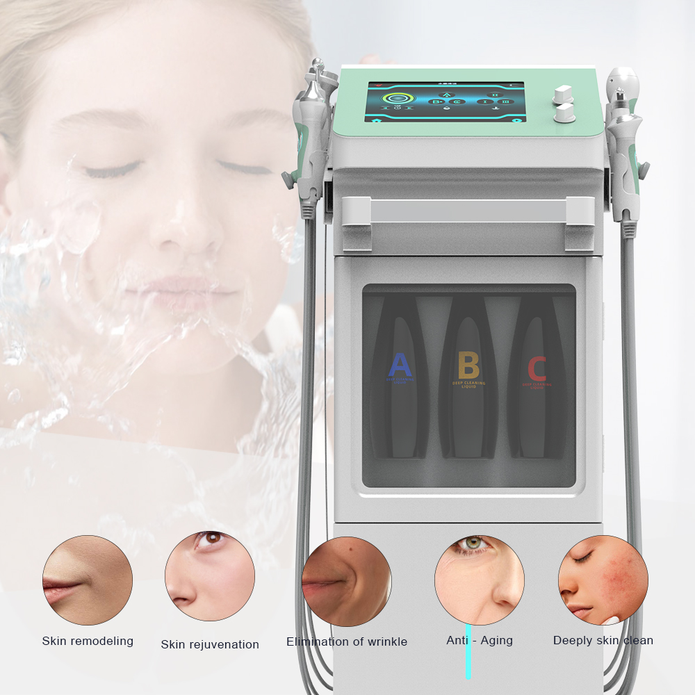 9 in 1 Hydro Dermabrasion Hydra Aqua Facial Cleansers Facial Machine Microcurrent Jet Peel Face Maskss Beauty Spa Equipment