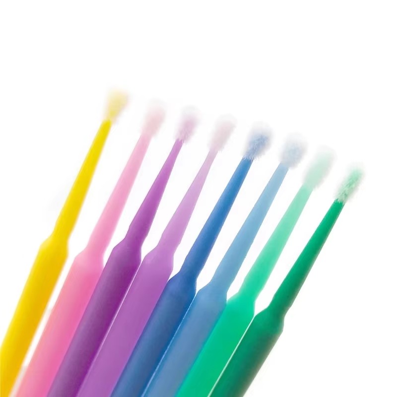 100 Pcs/bag Micro Makeup Brushes Eyelash Cleaning Brush Lash Extension Disposable Cotton Swab Applicators Individual Microbrush