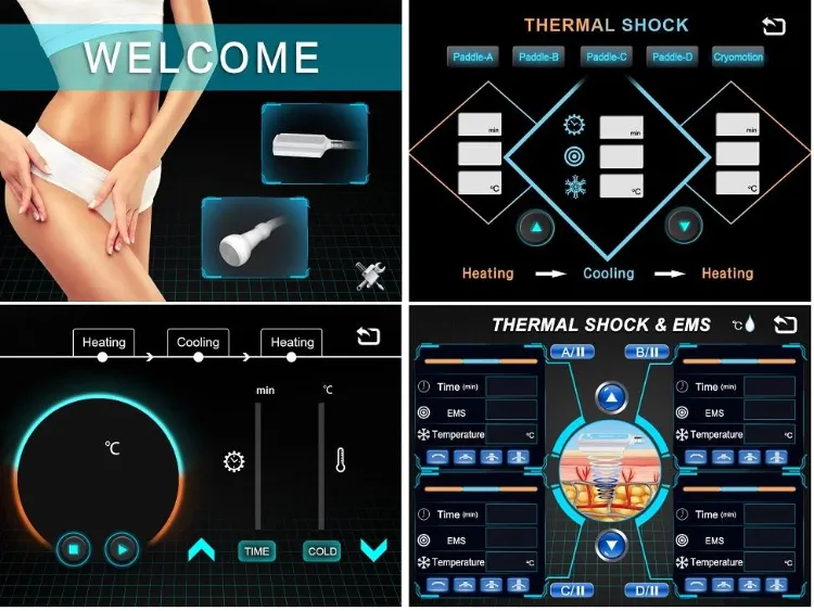 Latest EMS Cryo Thermal Shock Therapy Treatment Skin Tightening Device