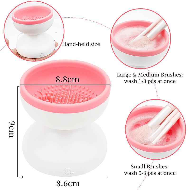 Hot Silicone Rechargeable Electric Makeup Brush Cleaner for Makeup Tools