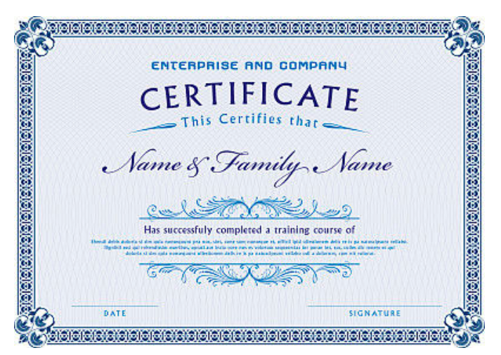 Certificate 1