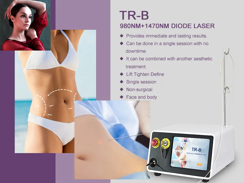 Endolaser 980nm 1470nm Skin Tightening Enfolift Medical Device