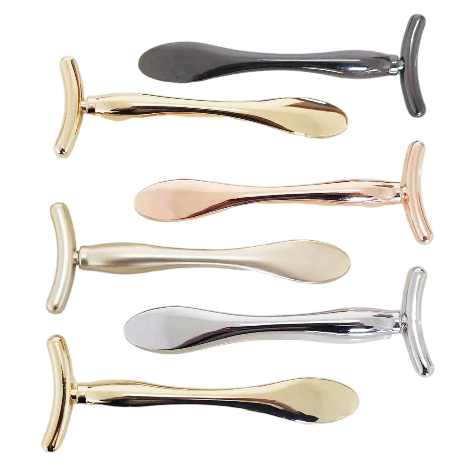 Zinc Alloy T-Shaped Facial Massage Cream Scoopversatile Mini Makeup Spatula for Effortless Cream Application