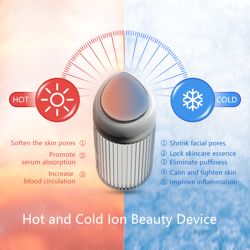 Newest Negative Ion Beauty Instrument Thermal Ion Eye Beauty Hot Cold Face Facial Skin Rejuvenate Care Beauty Device
