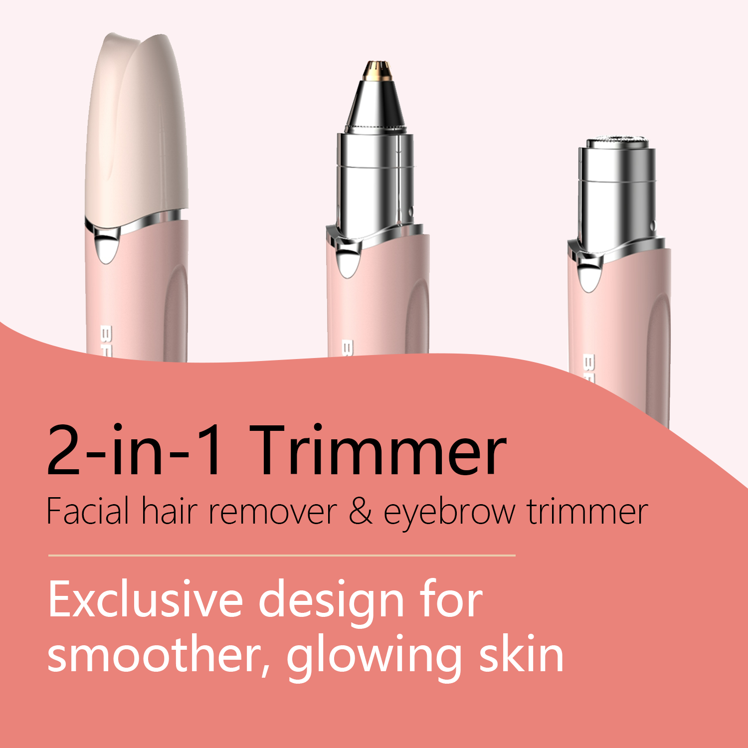 2 in 1 Lipstick Lady Trimmer Facial Hair Removal for Women Face &amp; Eyebrow Razor Painless Portable Woman Skin Care