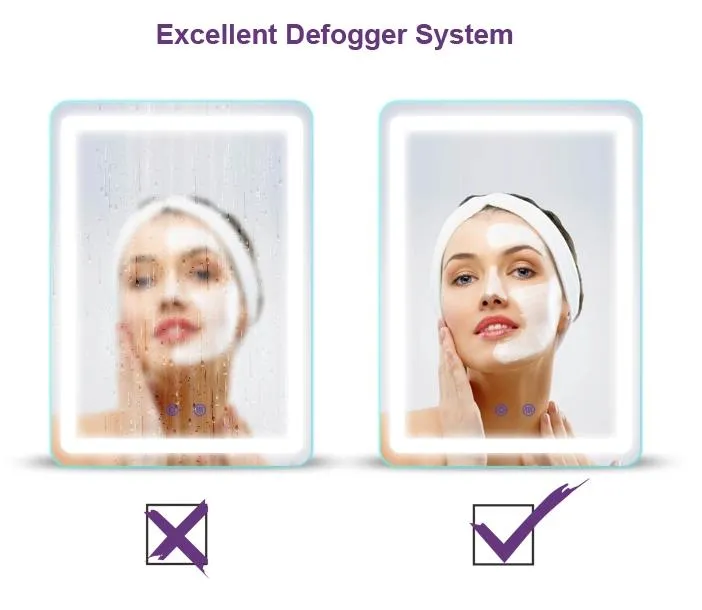 Modern Touch-Sensitive LED Mirror for Flawless Makeup Application