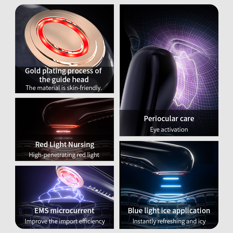 [Zsm] Mini 4 in 1 Eye Care Lifting Black Handheld Beauty Device