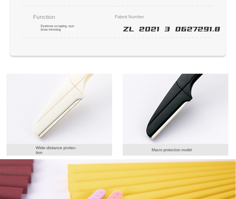 CLOUD Wholesale Stainless Steel Eyebrow Trimmer Mini Portable Facial Hair Remover for Women Men Professional Eyebrow Trimmer OEM