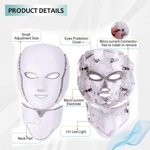 Red Light Therapy Mask 7 Colors LED Photon Technology Handheld Facial Device for Skin Rejuvenation US/AU Plugs Face Target Area