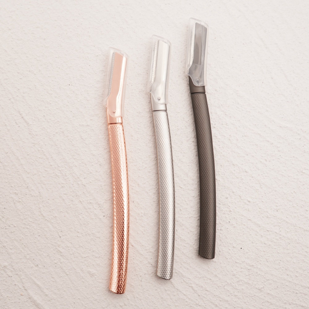 ENMU Beauty Ultra Modern Fashion Hair Removal Ladies Dermaplaning Tool Stainless Steel Blades Rose Gold Metal Handle Razor