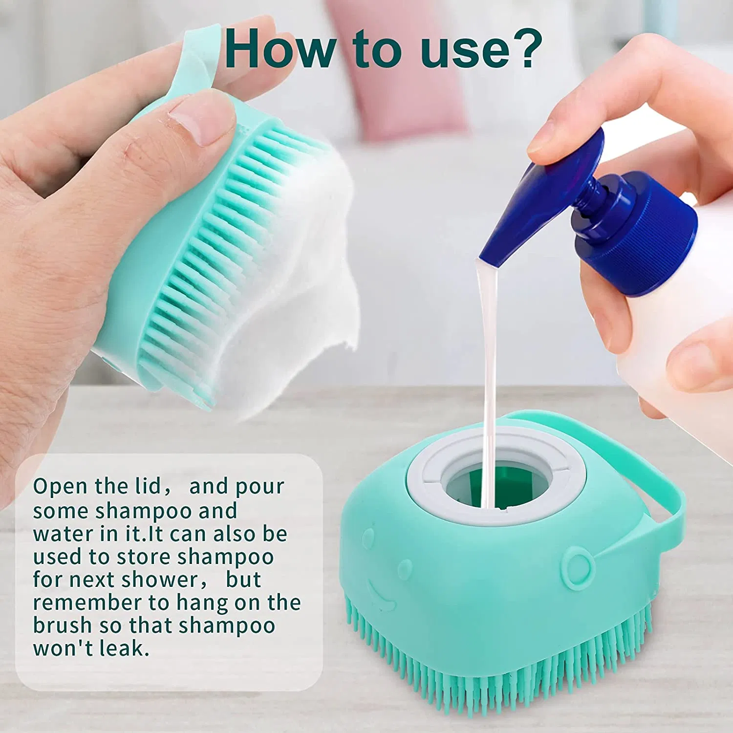 Custom Logo Kids Massage Hair Women Scalp Detangling Brush Silicone Shampoo Brush Pet Bath Brush