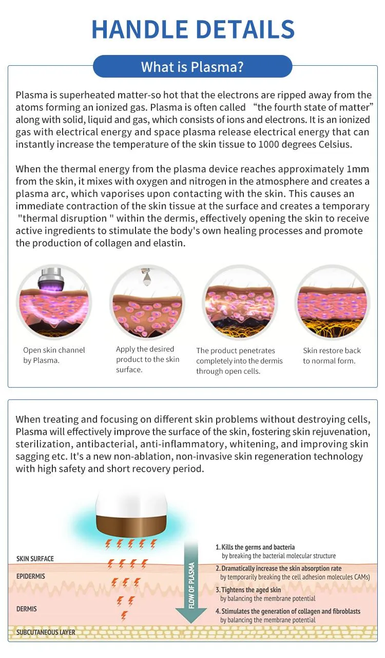 Facial Beauty Machine Plasma Lift Detail