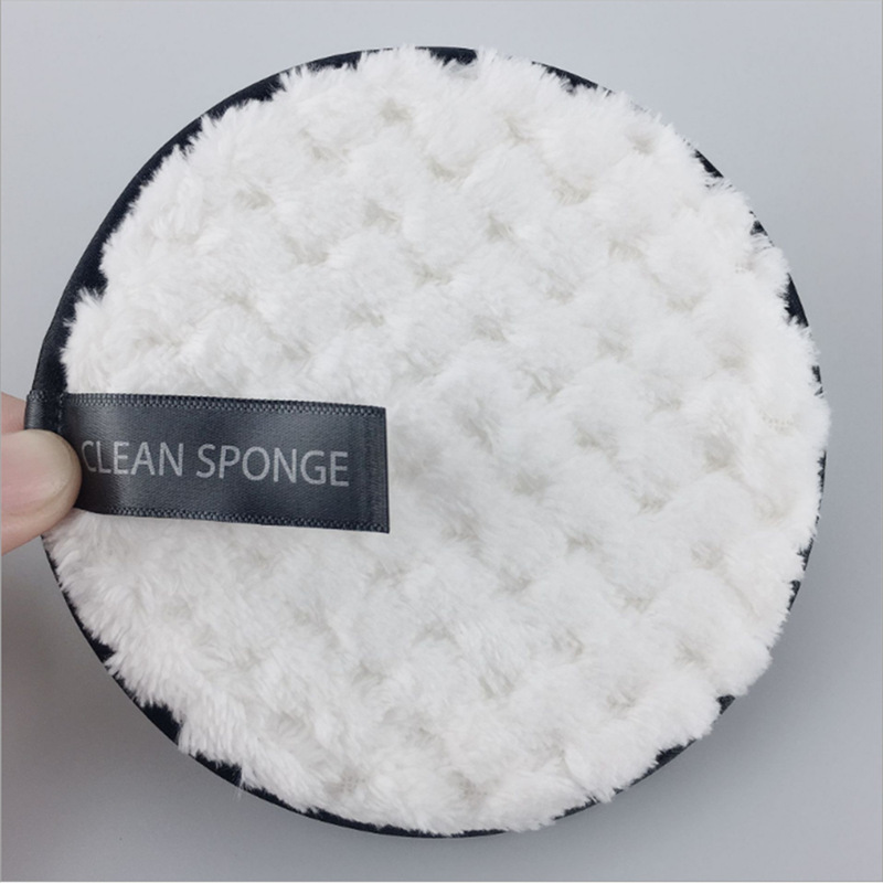 Private Label Wholesale Reusable Facial Makeup Remover Sponge Cleaning Pad Lazy Water Face Cleansing Puff