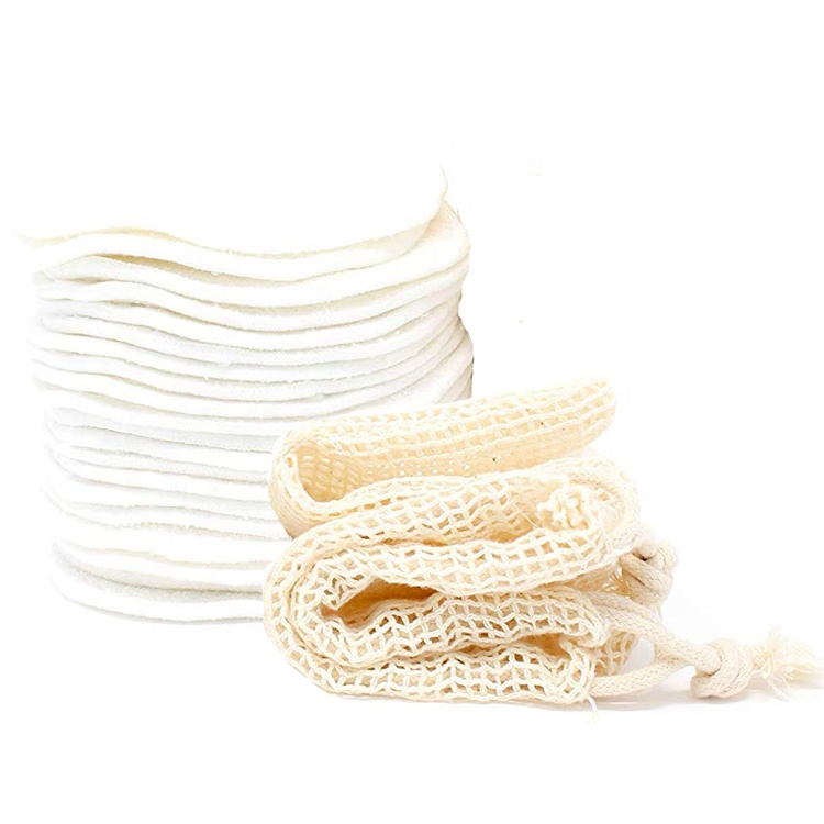 Eco-friendly Soft Facial Makeup Remover Pads Cleansing Tool Zero Waste Woman Bamboo Pads Reusable