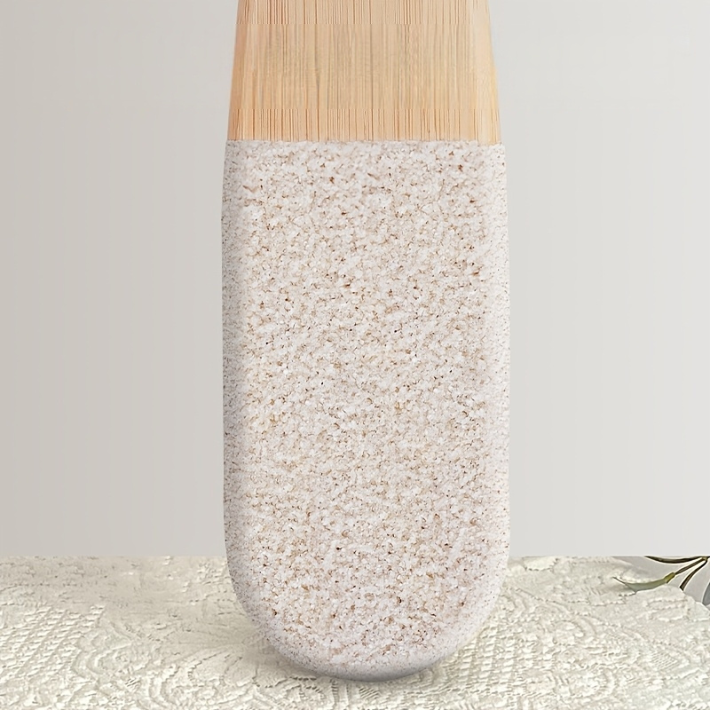 Double-Sided Pumice Foot Rasp Wood Handle-Portable Professional Durable Pedicure Tool for Exfoliating Skin Removal Callus