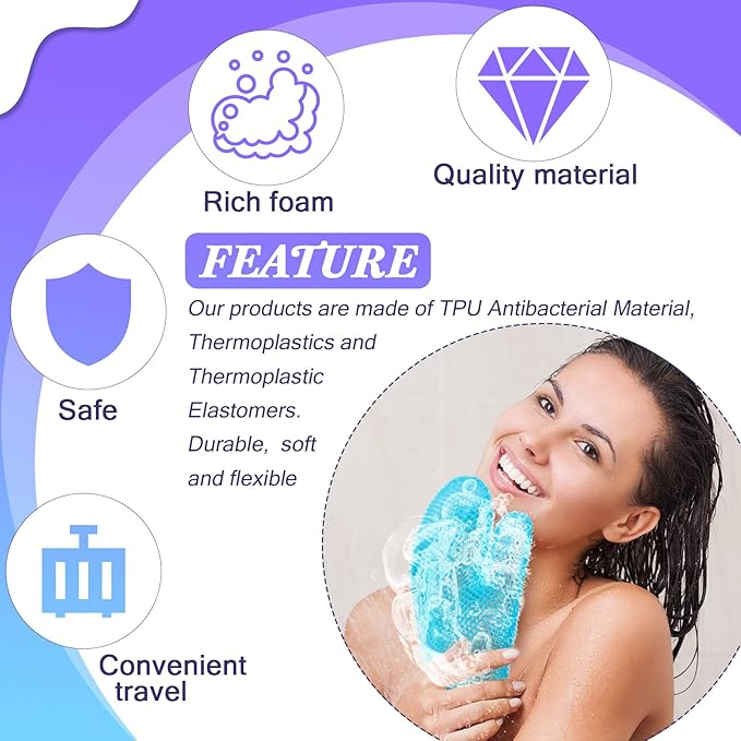 Exfoliating Bath Mitt Honeycomb Glove Body Leg Face Cleansing Brush Quick Dry TPU Bath ScrubBer Massage Bath Tools