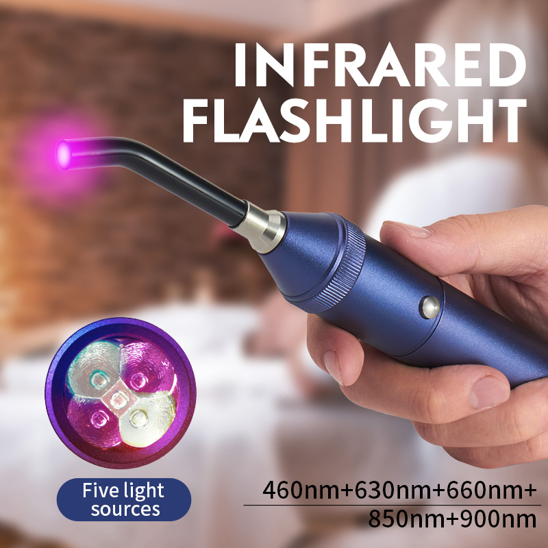Portable 460nm 630nm 660nm 850nm 900nm LED Red Light Therapy Device Infrared Handheld Therapy Device for Face and Body