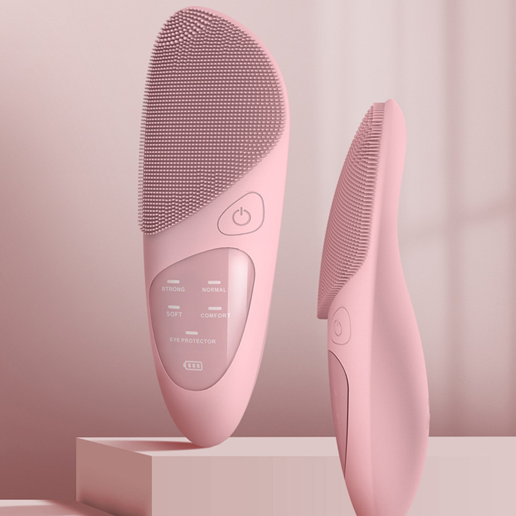 Beauty Rechargeable Hand Held Ultrasonic Silicone Face Scrubber with Exfoliators for Facial Cleansing