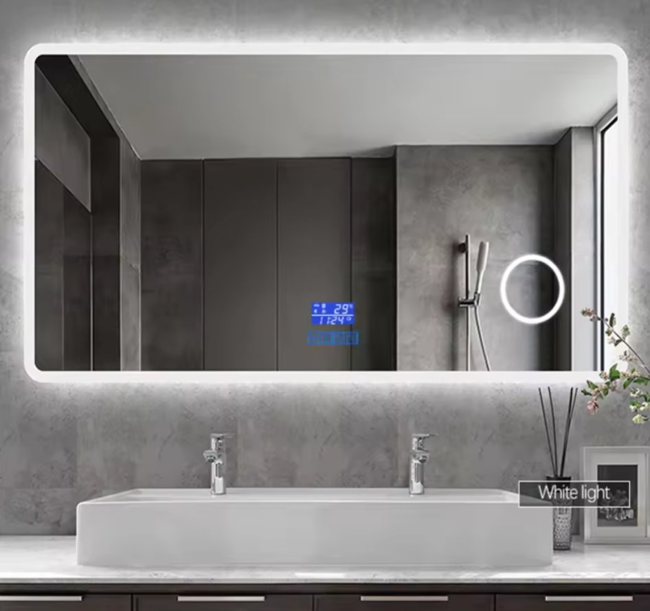 Modern Touch-Sensitive LED Mirror for Flawless Makeup Application