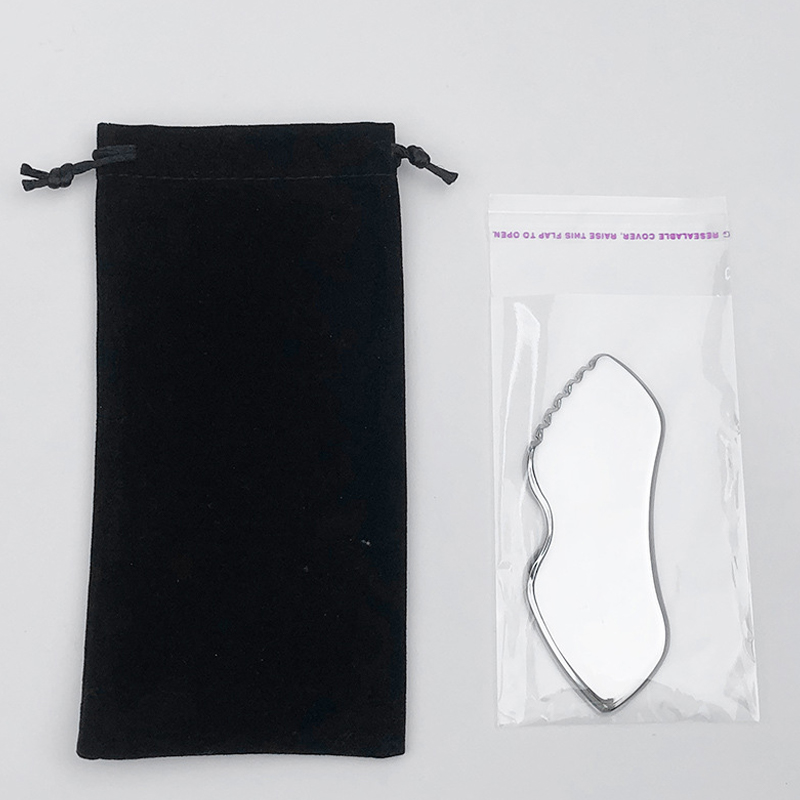 OEM ODM Custom Logo Face & Body Muscle Relaxation and Pore Shrinking Beauty Tools Stainless Steel Fascia Knife Facial Guasha