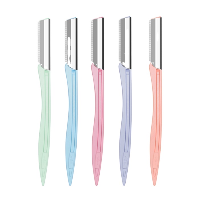 Facial Hair Remover Eye Brow Exfoliating Dermaplaning Tool Shaper Shaver Blade Foldable Eyebrow razor Trimmer Set