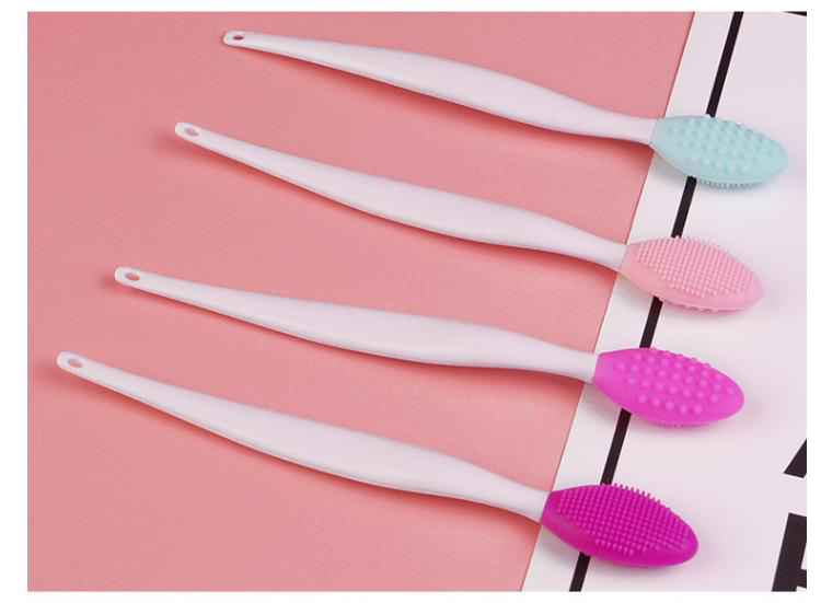 Beauty Skin Care Double-Sided Silicone Brush Blackhead Removal Exfoliating Nose Clean Lip Brush Tool Scrub Brush