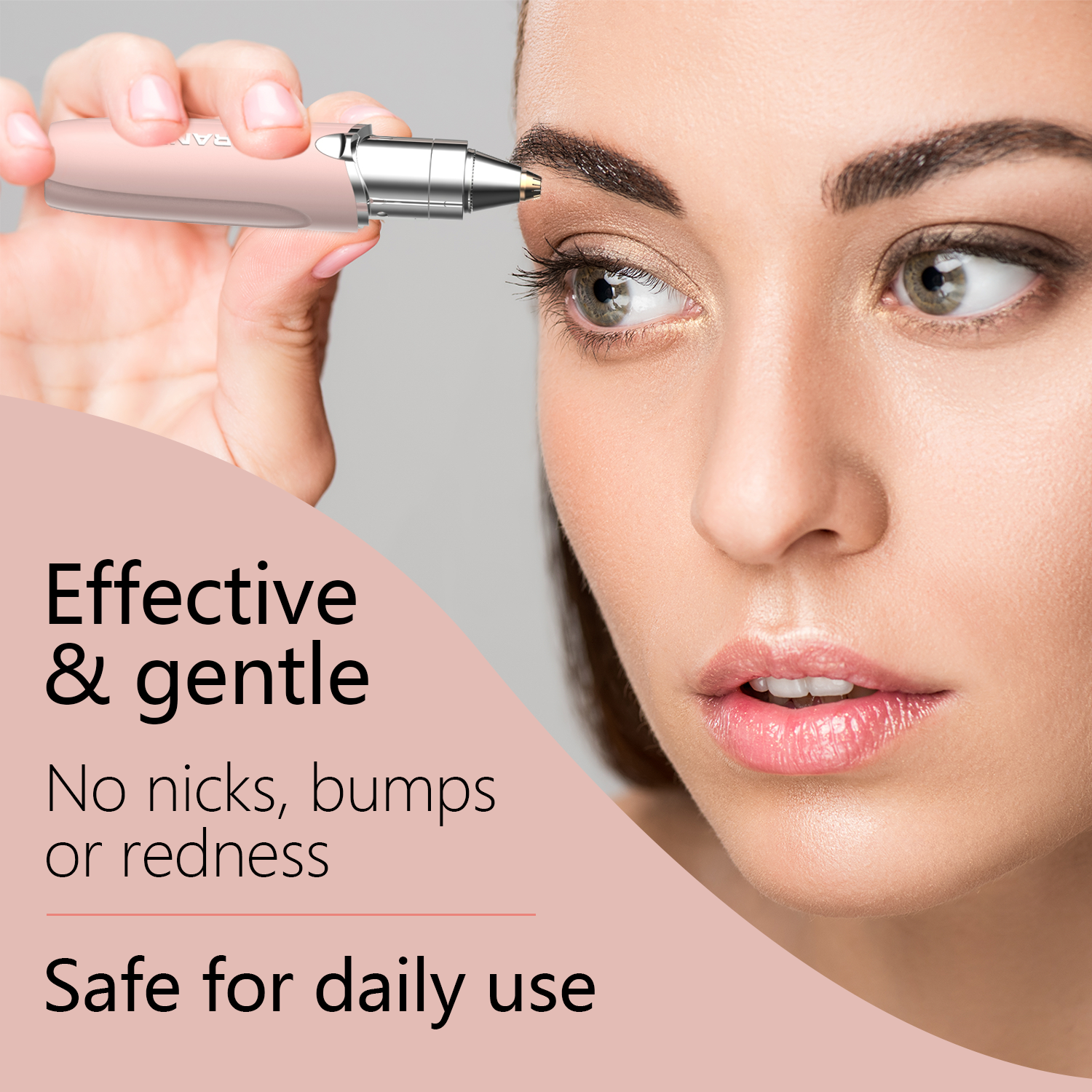 2 in 1 Lipstick Lady Trimmer Facial Hair Removal for Women Face &amp; Eyebrow Razor Painless Portable Woman Skin Care
