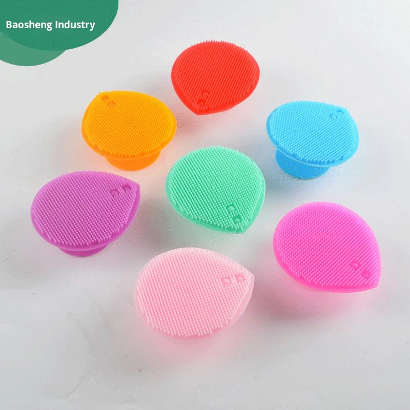 Silicone Facial Cleanser Facial Cleansing Brush Hair Bath Use Soft Double-Sided Heart-Shaped Face Makeup Removal Tool