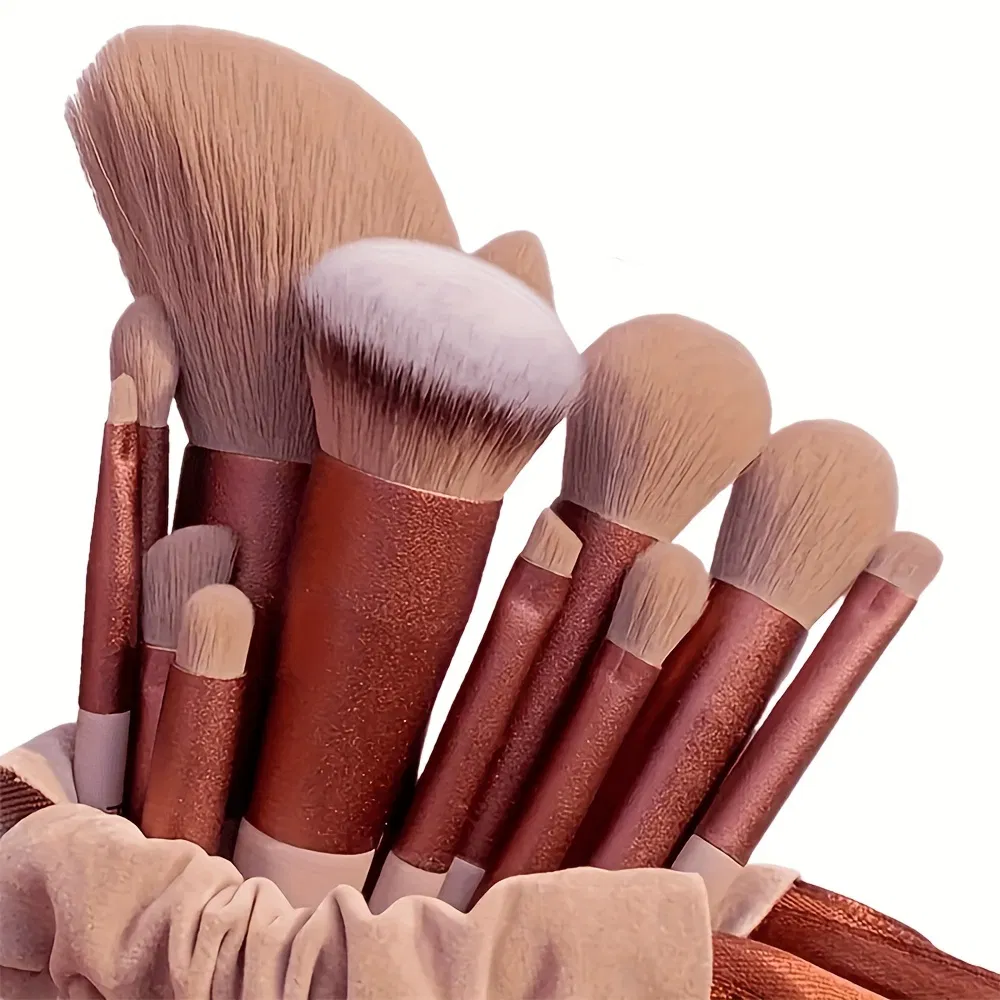 13PCS Professional Makeup Brush Set, Premium Soft Synthetic Fur Cosmetic Brushes for Full Face Makeup Application
